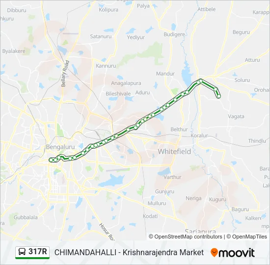 317R Bus Line Map
