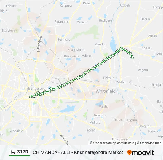 317R Bus Line Map