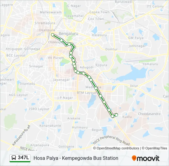 347L Bus Line Map