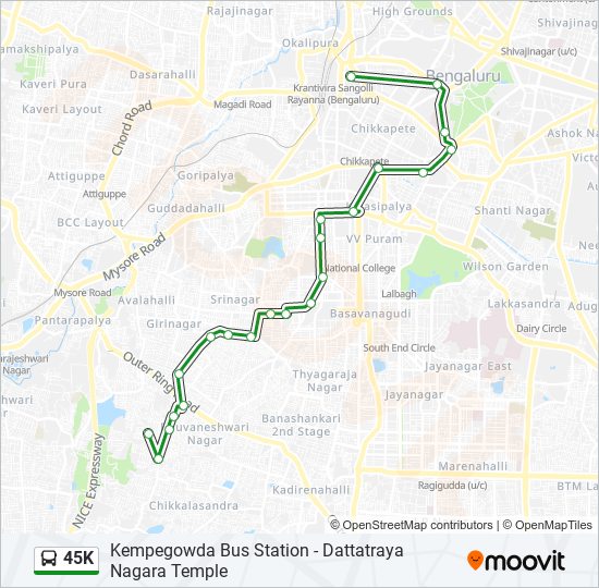 45K bus Line Map