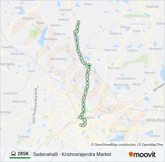 285K Bus Line Map