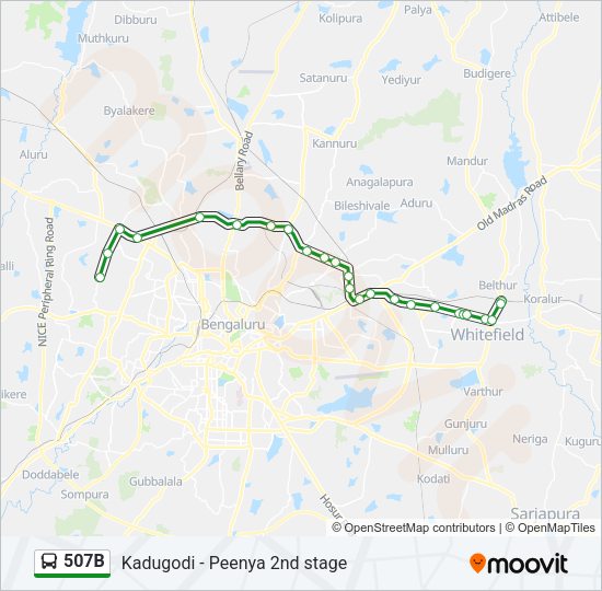 507B Bus Line Map