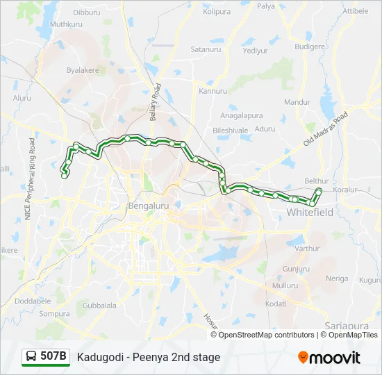 507B Bus Line Map