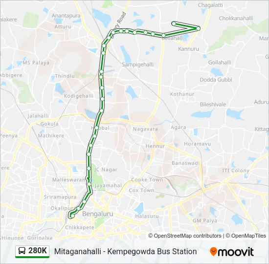280K Bus Line Map