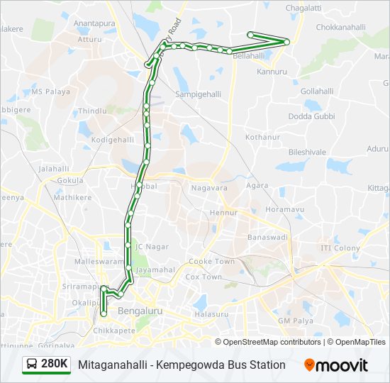 280K bus Line Map