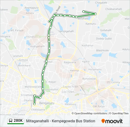 280K Bus Line Map