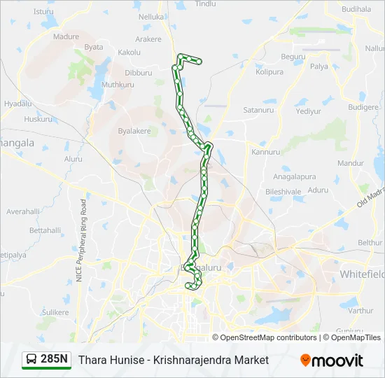 285N Bus Line Map
