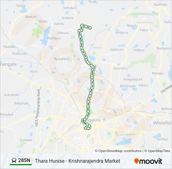 285N bus Line Map