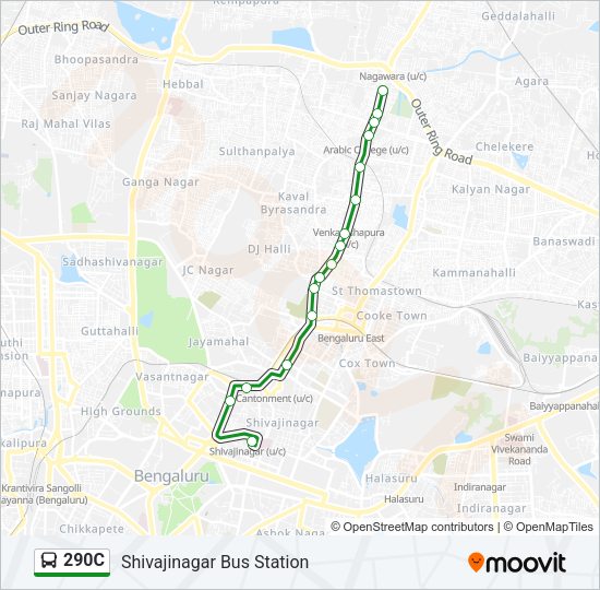 290C Bus Line Map