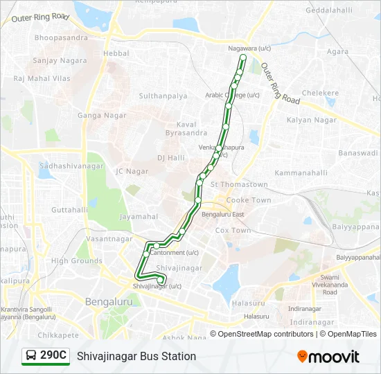 290C Bus Line Map
