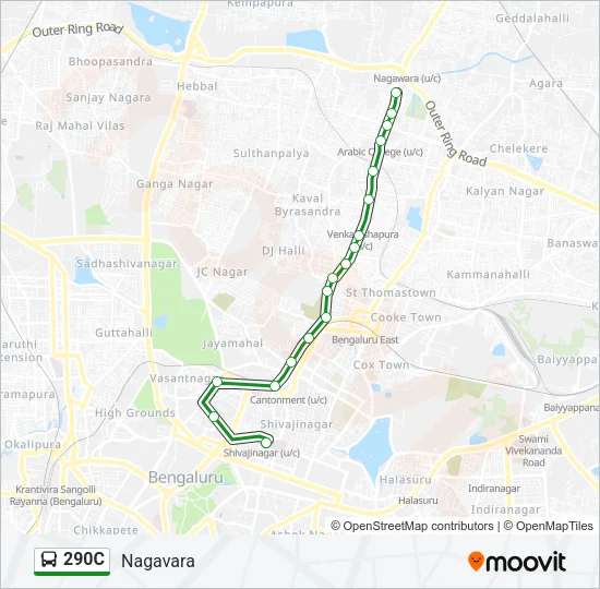 290C Bus Line Map