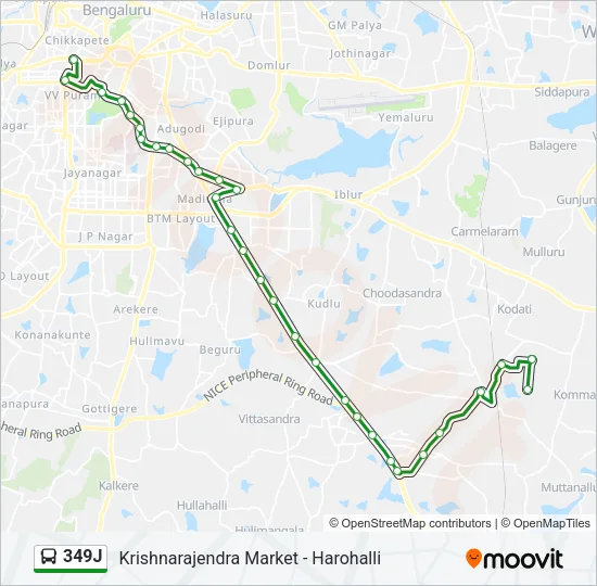 349J Bus Line Map