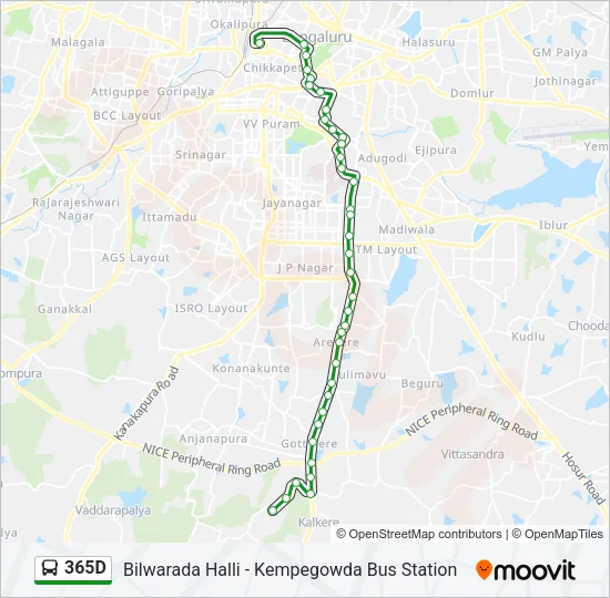 365D Bus Line Map