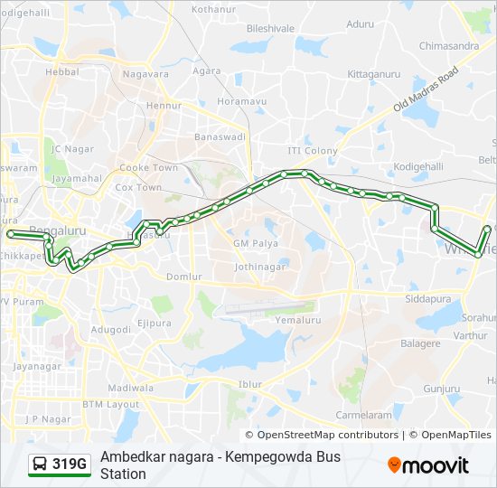 319G bus Line Map