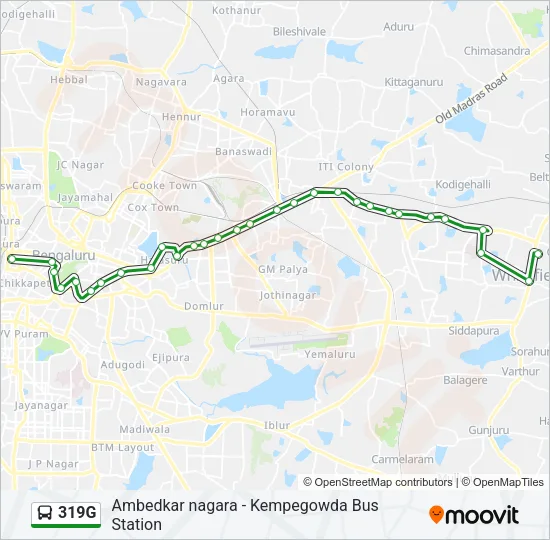 319G Bus Line Map