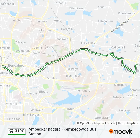 319G Bus Line Map