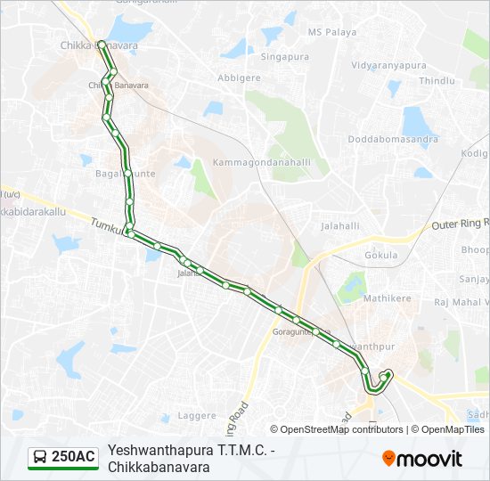 250AC bus Line Map