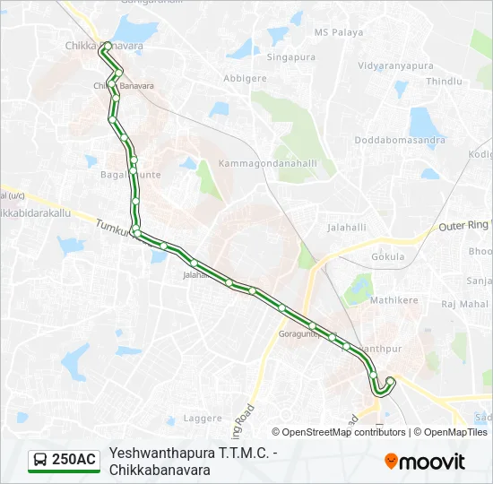 250AC Bus Line Map