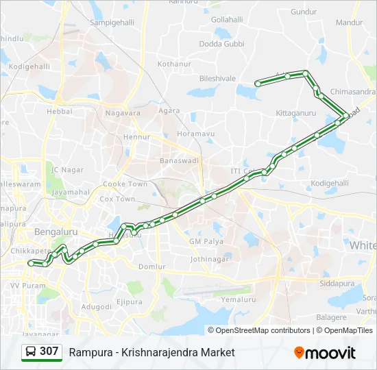 307 Bus Line Map