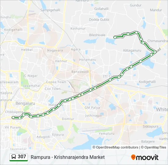 307 Bus Line Map