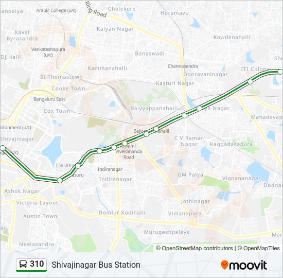 310 bus Line Map