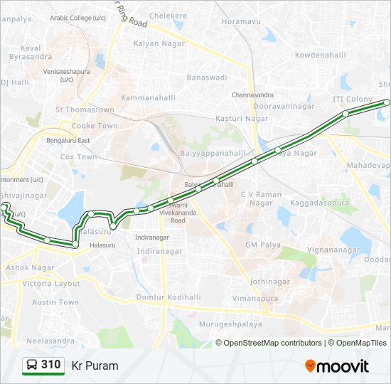 310 bus Line Map