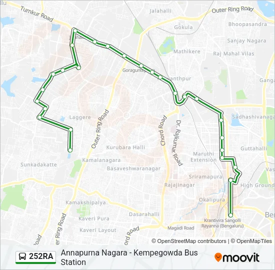 252RA Bus Line Map