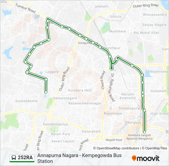 252RA Bus Line Map