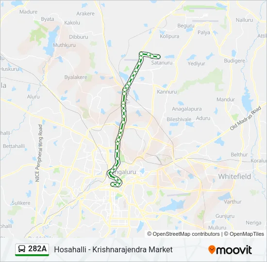 282A Bus Line Map