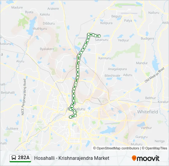 282A Bus Line Map