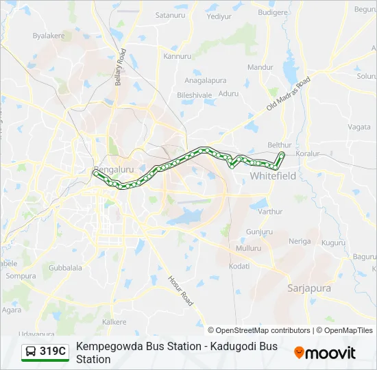 319C Bus Line Map