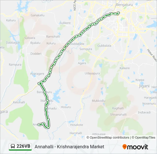 226VB Bus Line Map