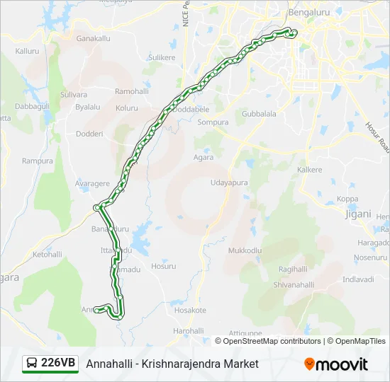 226VB Bus Line Map