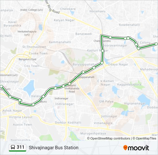 311 Bus Line Map