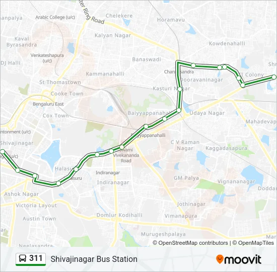 311 Bus Line Map