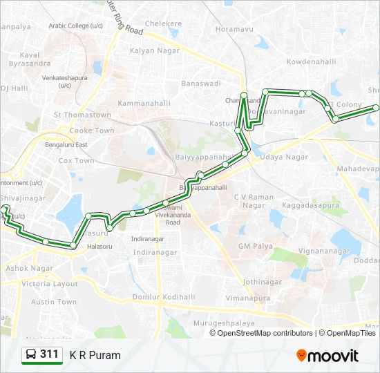 311 Bus Line Map