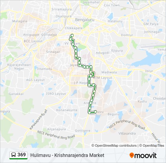 369 bus Line Map