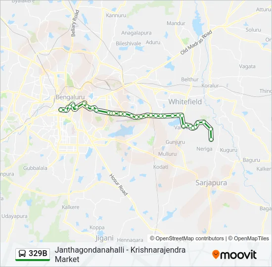 329B Bus Line Map