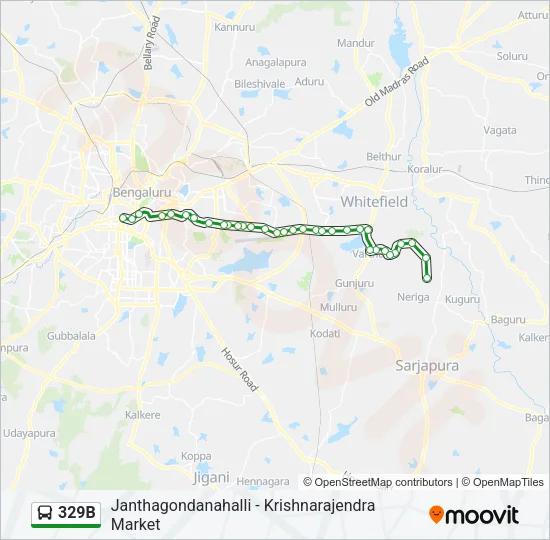 329B Bus Line Map