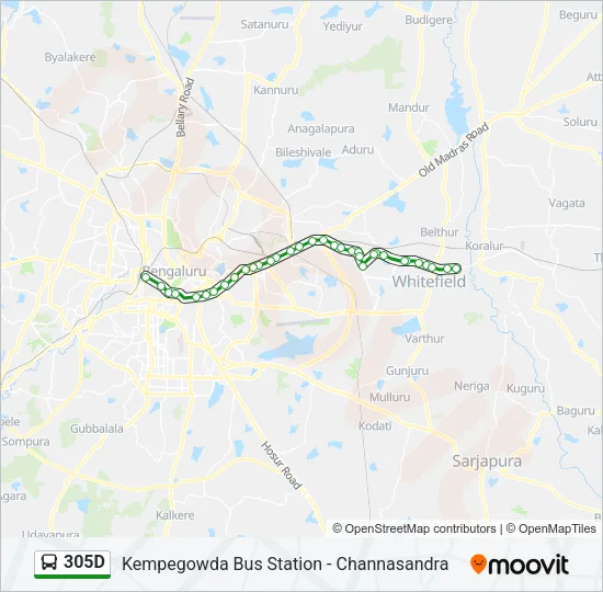 305D Bus Line Map