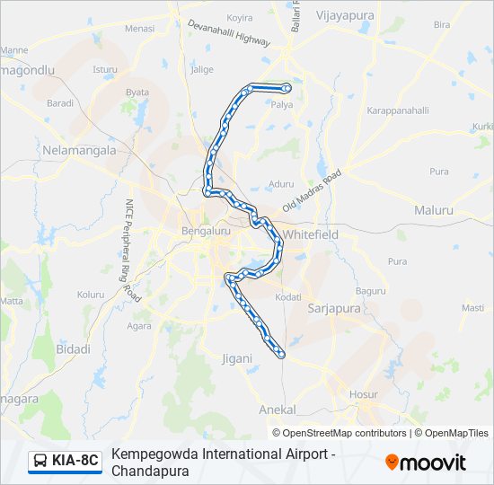 KIA-8C bus Line Map