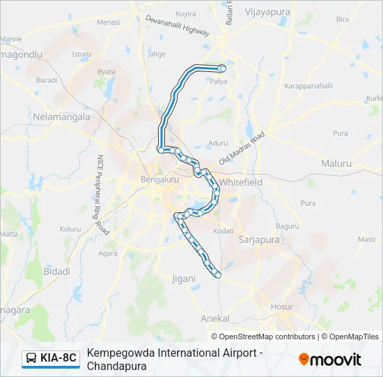 KIA-8C Bus Line Map
