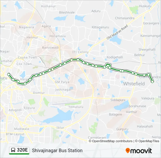 320E Bus Line Map