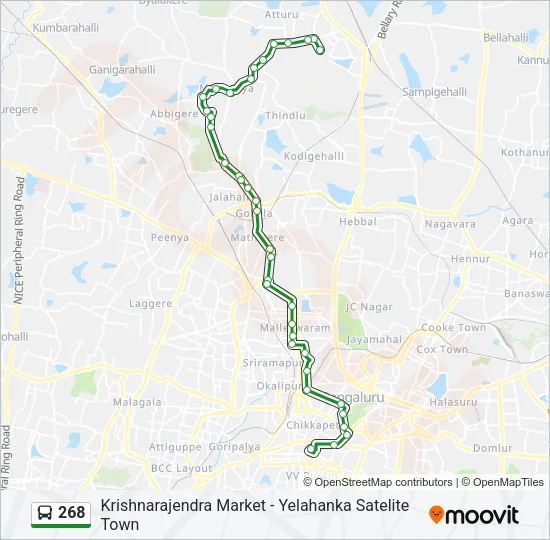 268 Bus Line Map