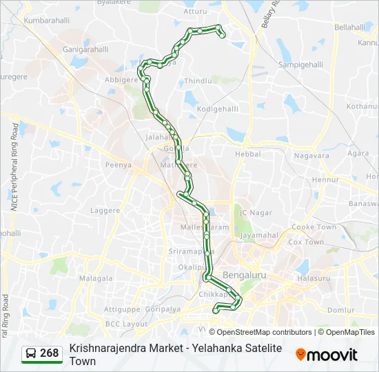 268 Bus Line Map