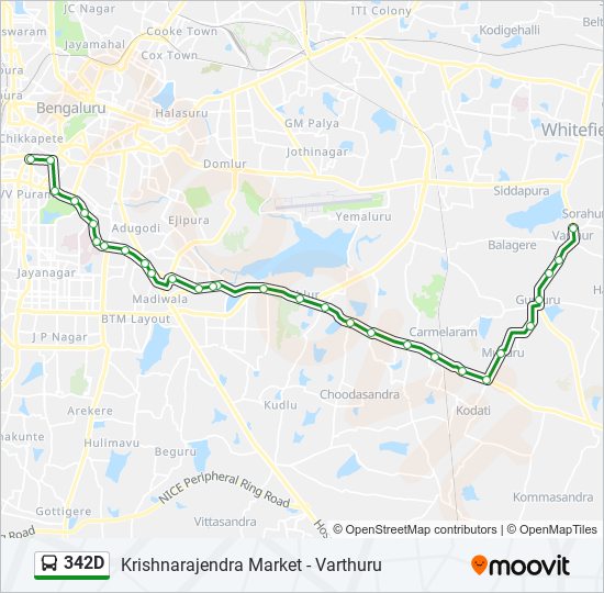 342D bus Line Map