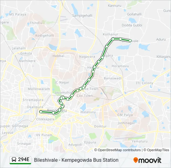294E Bus Line Map