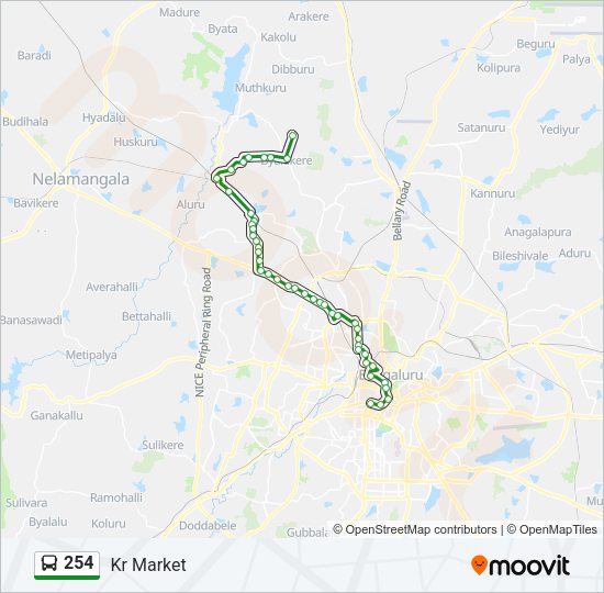 254 Bus Line Map
