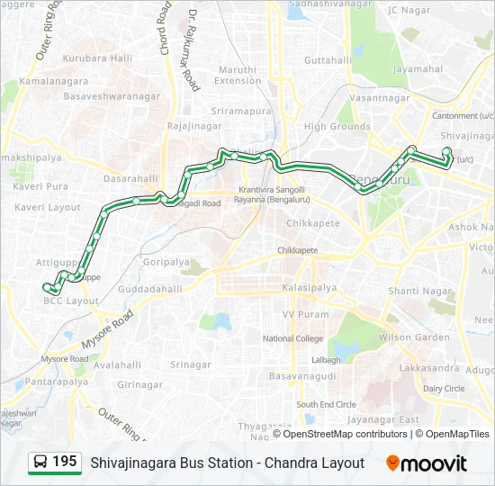 195 Bus Line Map