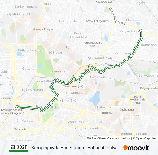 302F Bus Line Map